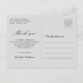 Moderne Script Foto Afstudeer Dankjewel Briefkaart (Achterkant)