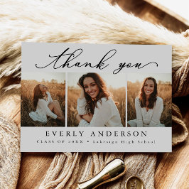 Moderne Script Foto Afstudeer Dankjewel Briefkaart