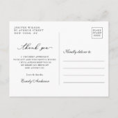 Moderne Script Foto Afstudeer Dankjewel Briefkaart (Achterkant)