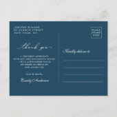 Moderne Script Foto Afstudeer Dankjewel Briefkaart (Achterkant)