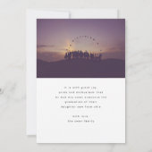 Moderne Script Full Bleed Afstuderen Foto Universi Aankondiging (Achterkant)