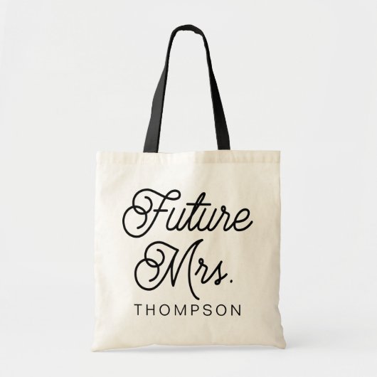 Moderne Script Future Mrs Tassen Cadeau voor Haar (Voorkant)