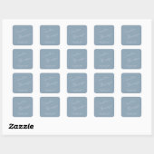 Moderne script gepersonaliseerde afstuderen stoffi vierkante sticker (Vel)