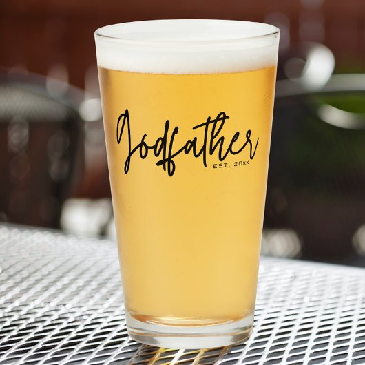 Moderne Script Godfather Oprichtingsdatum Glas