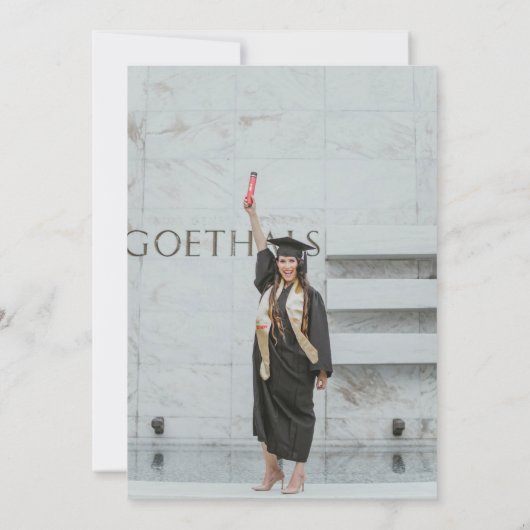 Moderne Script Grad Party Invitation (Dos)