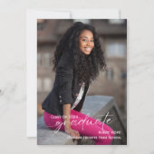 Moderne Script Graduate Photo Graduate Invitation (Devant)