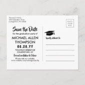 Moderne Script Graduation Party-foto Sla de datum  Briefkaart (Achterkant)