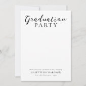 Moderne Script Graduation Photo Party Invitation (Devant)