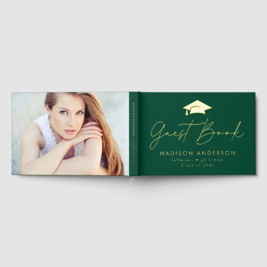 Moderne Script Green Photo Graduation (Complet)