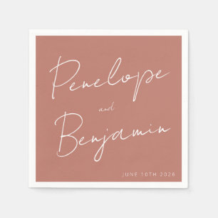 Moderne script handgeschreven huwelijk Boho Terrac Servet