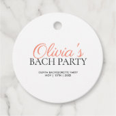 Moderne Script Hen Party Bedankjes Labels (Voorkant)