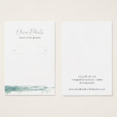 Moderne Script Hoepel Oorbellen Displaykaart Visitekaartje (Voorkant /achterkant)