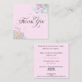 moderne script holografische dank je voor je beste vierkante visitekaartje (Voorkant / Achterkant)