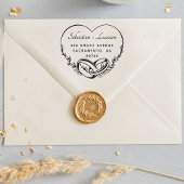 Moderne Script Huwelijk Zelfinktende Stempel