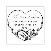 Moderne Script Huwelijk Zelfinktende Stempel (Design)