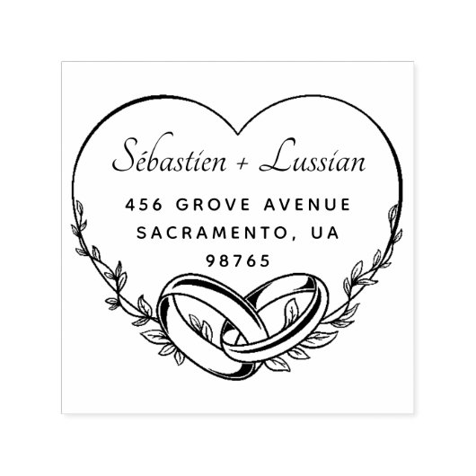 Moderne Script Huwelijk Zelfinktende Stempel (Design)