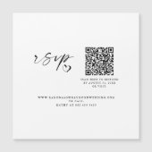 Moderne Script Huwelijkswebsite QR Code Magneetkaa (Voorkant)