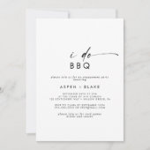 Moderne script I Do BBQ Engagement Party Kaart (Voorkant)