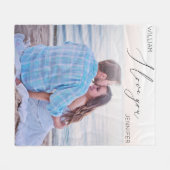 Moderne Script I Love You Foto Fleece Deken (Voorkant (Horizontaal))