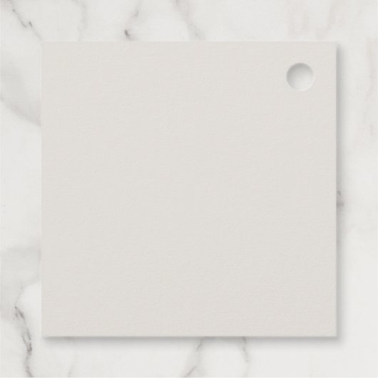 Moderne Script Ivoor Boho Bruidsdouche Bedankjes Labels (Achterkant)