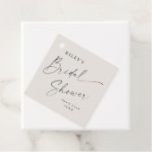 Moderne script ivoor boho bruiloftborrel bedankjes labels (In situ)