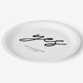 Moderne Script Ja Verloving Wedding Party Papieren Bordje (Gekanteld)