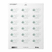 Moderne Script Kerstboom Retouradres Etiket (Full Sheet)