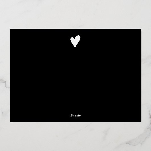 Moderne script knip roze orde bedankt folie uitnodiging (Achterkant)