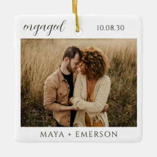 Moderne Script Landelijke Fotobewaarplaats voor Ve Keramisch Ornament