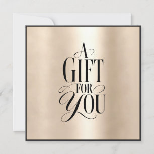 Moderne script lettertype gouden zakelijke cadeaub