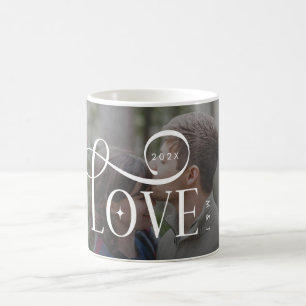 Moderne Script Lieftallige Aangepaste Verloving Fo Koffiemok