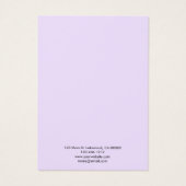Moderne Script Light Paars Visitekaartje (Achterkant)
