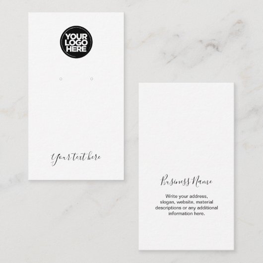 Moderne Script Logo die minimale weergavekaart ver Visitekaartje (Voorkant / Achterkant)