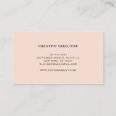 Moderne script logo minimum professionele naam visitekaartje (Achterkant)