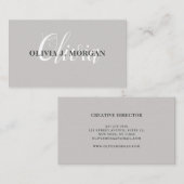 Moderne script logo minimum professionele naam visitekaartje (Voorkant / Achterkant)