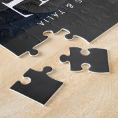 Moderne Script Love Aangepaste Verloving Foto Legpuzzel (Zijkant)