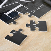 Moderne Script Love Aangepaste Verloving Foto Legpuzzel (Zijkant)