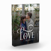 Moderne Script Love Aangepaste Verloving Foto van (Links)