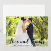 Moderne Script Love and Bedankt Couple Wedding (Voorkant / Achterkant)