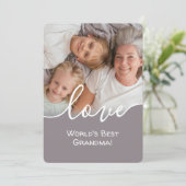 Moderne Script Love Your Grandma Moederdag Kaart (Staand voorkant)