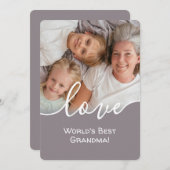 Moderne Script Love Your Grandma Moederdag Kaart (Voorkant / Achterkant)