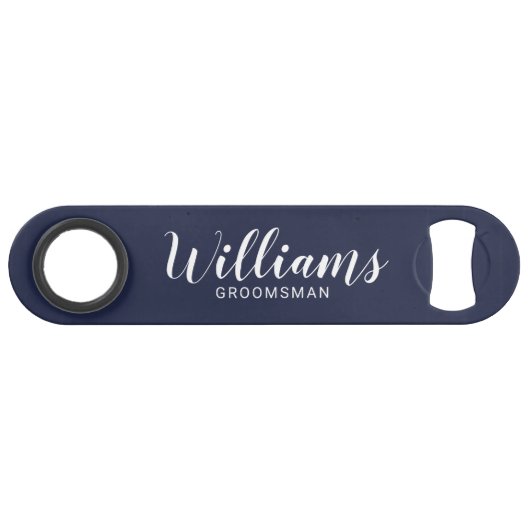 Moderne Script Marine bleu Cuomsmen personnalisé (Devant (Horizontal))