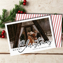 Moderne Script Merry-kerstfoto