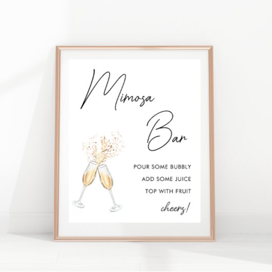 Moderne Script Minimalistische Bruidsbruiloft Mimo Poster