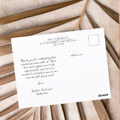 Moderne Script Minimalistische Dank Je Foto Briefkaart