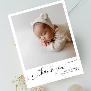 Moderne Script Minimalistische Foto Nieuwe Baby Be Briefkaart