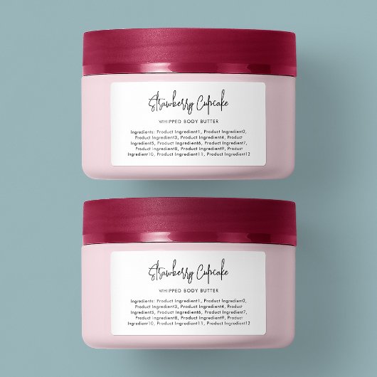 Moderne Script minimalistische lijst van ingrediën Etiket