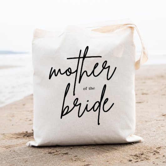 Moderne Script Moeder van de Bruid Boodschappentas Tote Bag