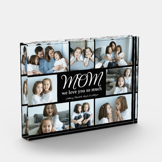 Moderne Script Moeder We Liefhebben Jou Foto Colla (Links)