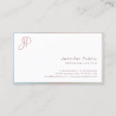 Moderne Script Monogram Elegant Colors Sjabloon Visitekaartje (Achterkant)